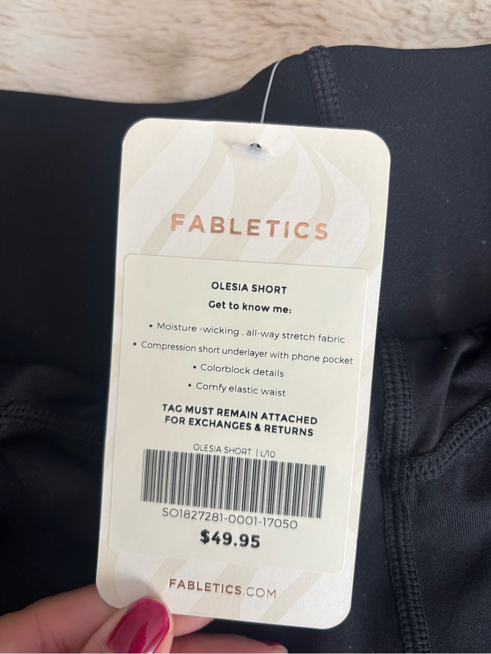 Fabletics Black High-Rise Athletic Shorts with Wide Waistband - Picture 4 of 8